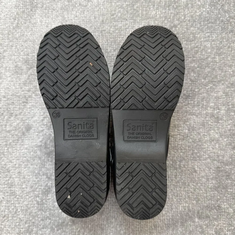 Sanita Clogs Shoes Womens Size 36 Purple Floral Danish Nursing Comfort Workwear - Picture 10 of 13